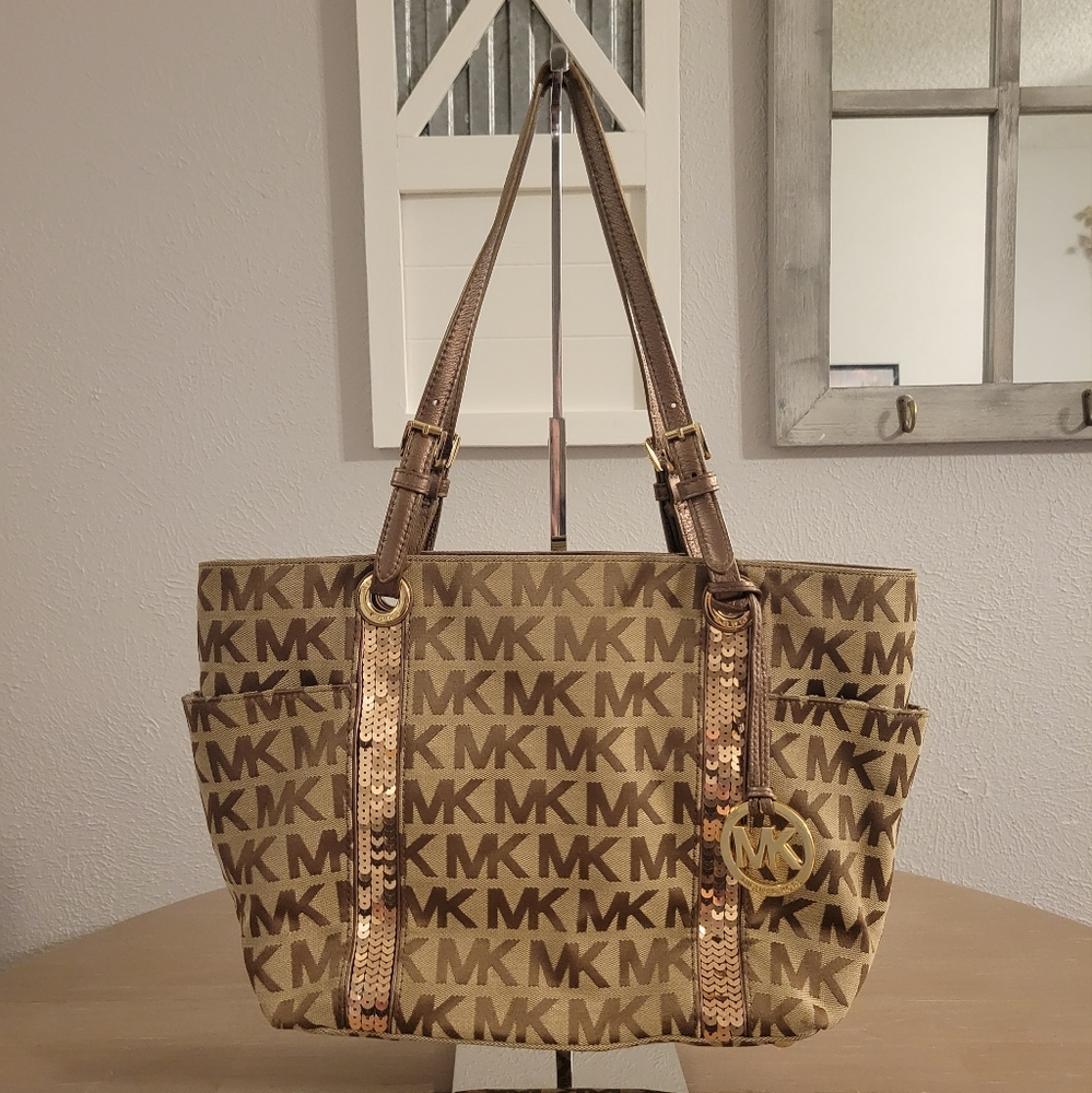 Michael Kors Sequin Stripe EW Tote